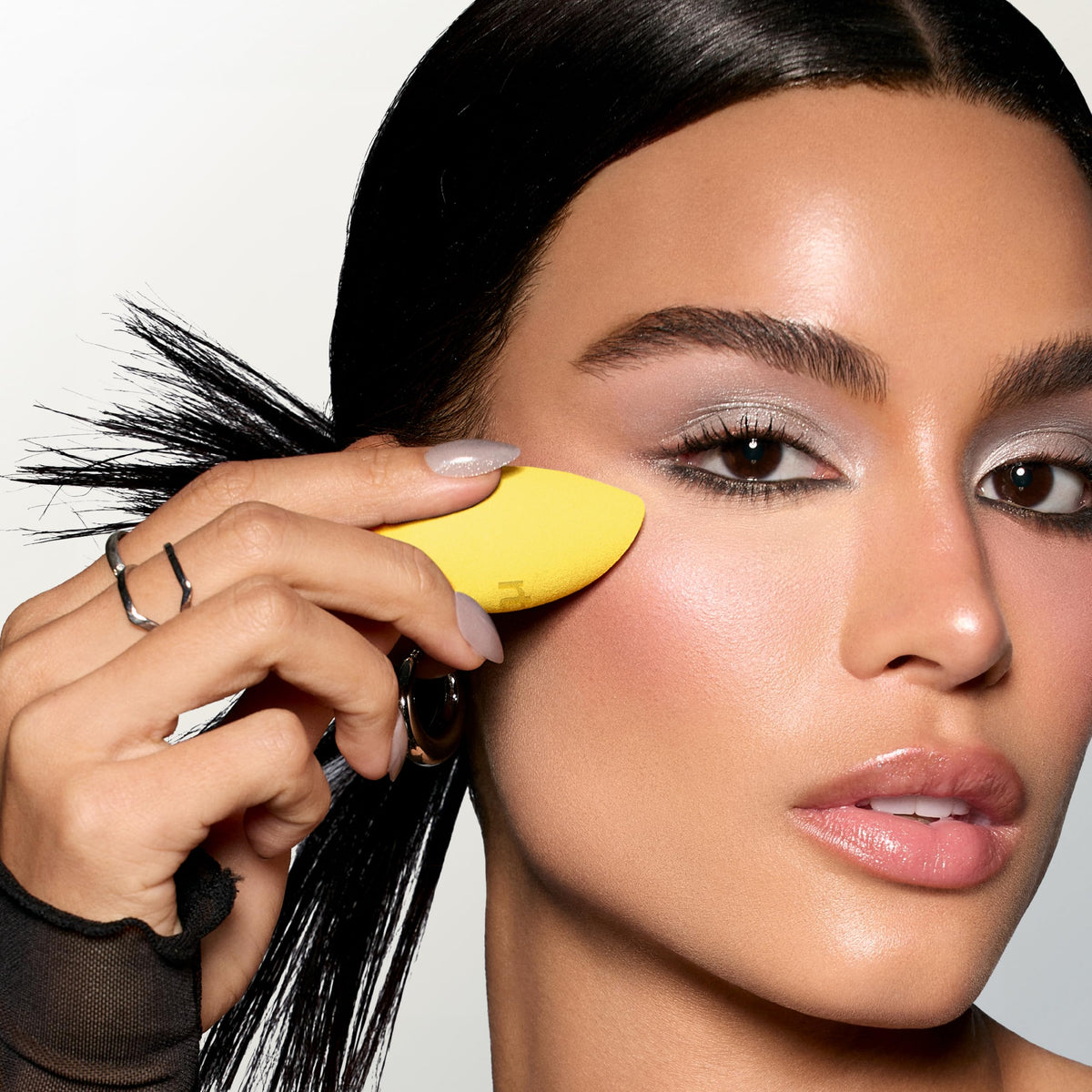 Real Techniques sponges damp for a dewy finish