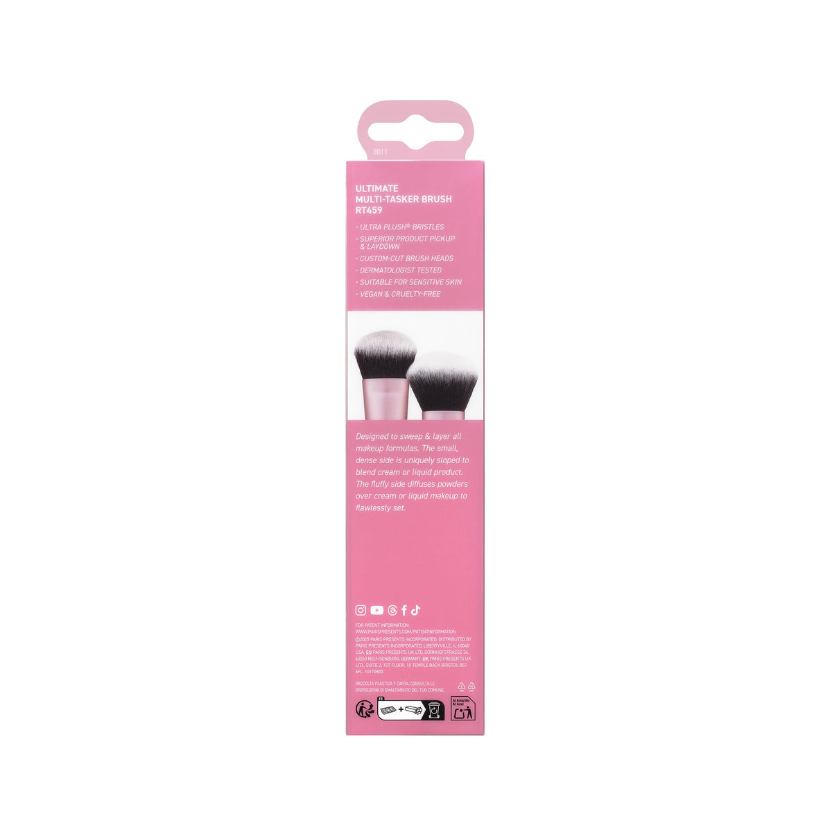 Real Techniques Ultimate Multi-Tasker Brush showing soft bristles