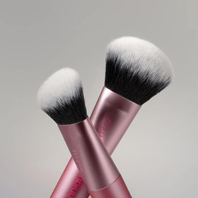 Real Techniques Ultimate Multi-Tasker Brush with makeup products