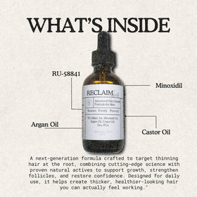 Reclaim Gang Hair Growth Support Serum 60ml with dropper
