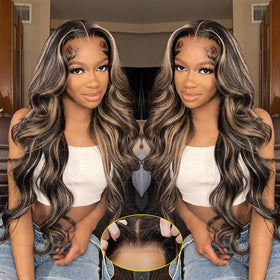 Recomtic Honey Blonde Body Wave Wig front view