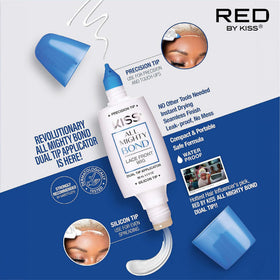 Red by Kiss All Mighty Bond Remover in use