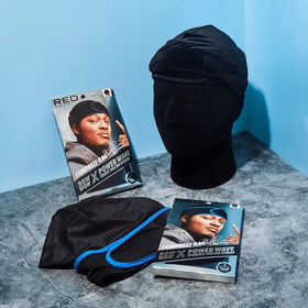 Red by Kiss Bow Wow X Power Wave Durag displayed on a mannequin