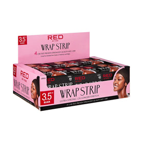 Red by Kiss Hair Wrapping Strip in use on styled hair