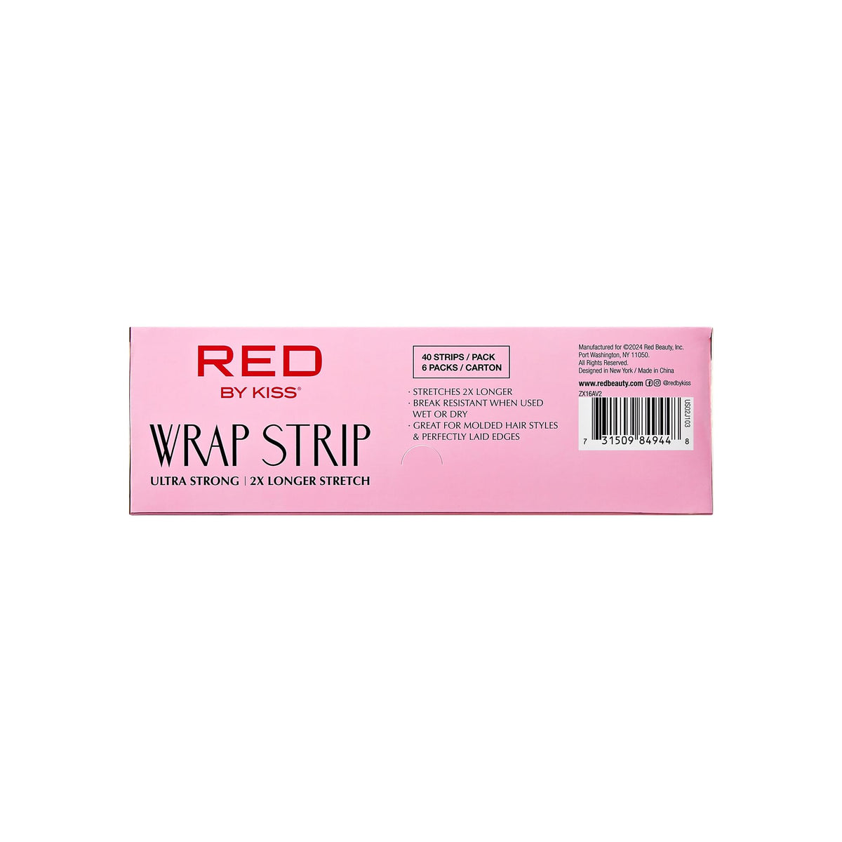 Red by Kiss Hair Wrapping Strip laid out on a styling table