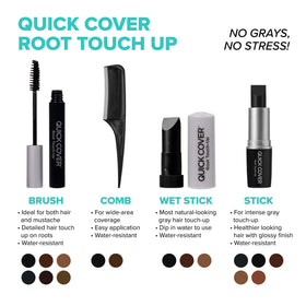 Red by Kiss Quick Cover Root Touch Up Mascara Black application on hair