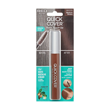 Red by Kiss Quick Cover Root Touch Up Mascara Medium Brown front view