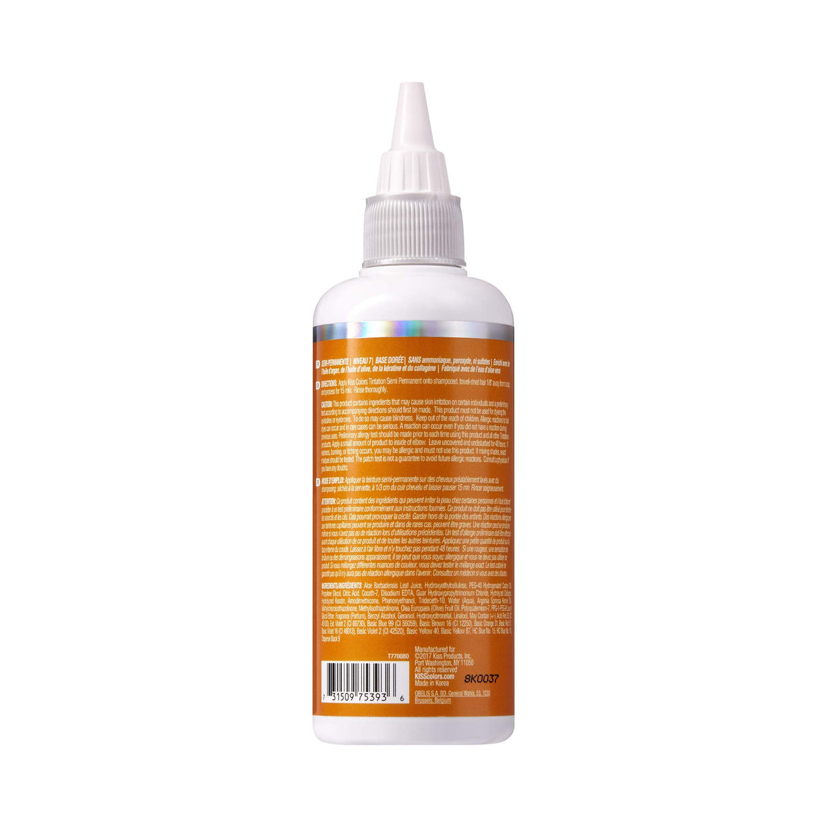 Red By Kiss Tintation Ginger hair colour bottle side view