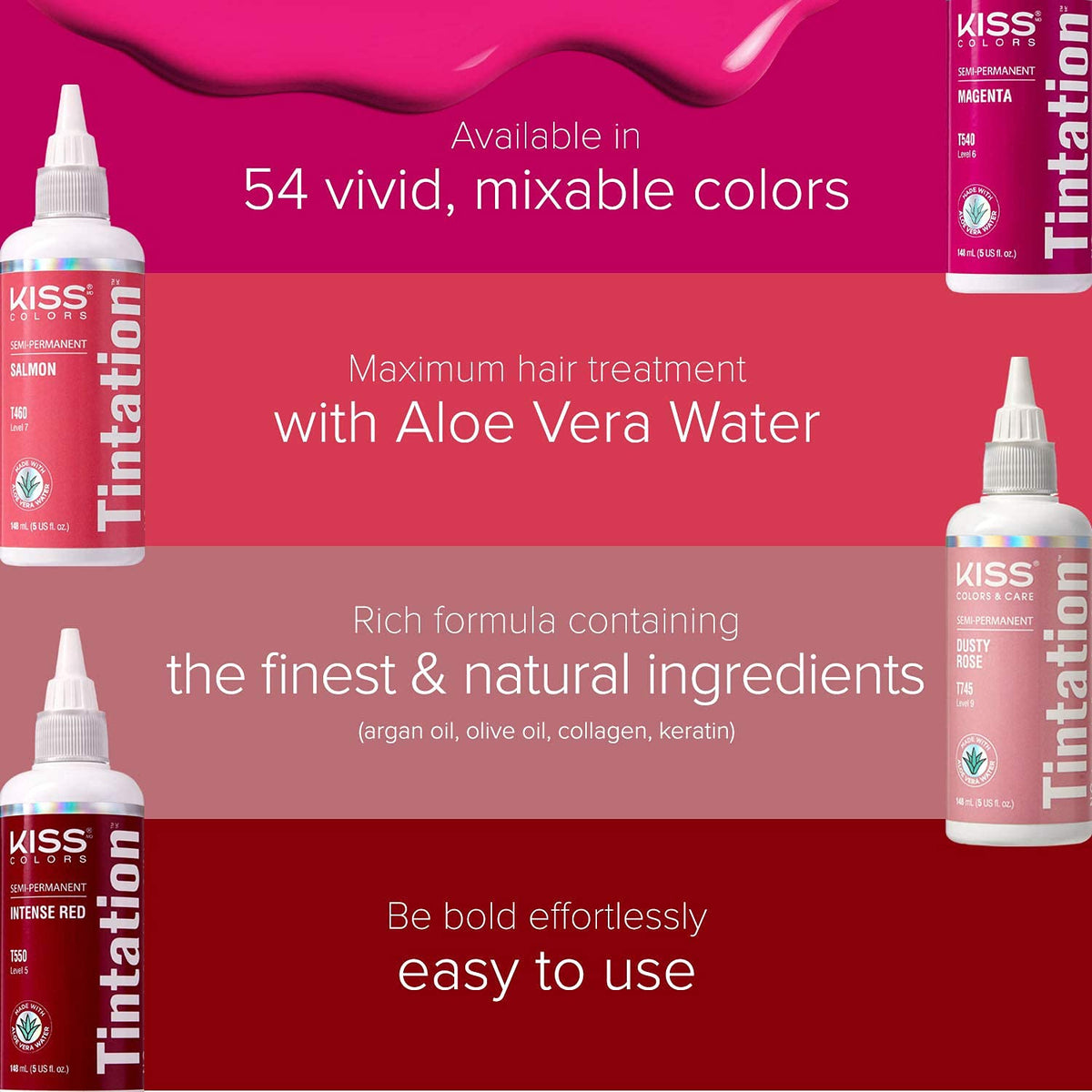 Red By Kiss Tintation Ginger hair dye application scene