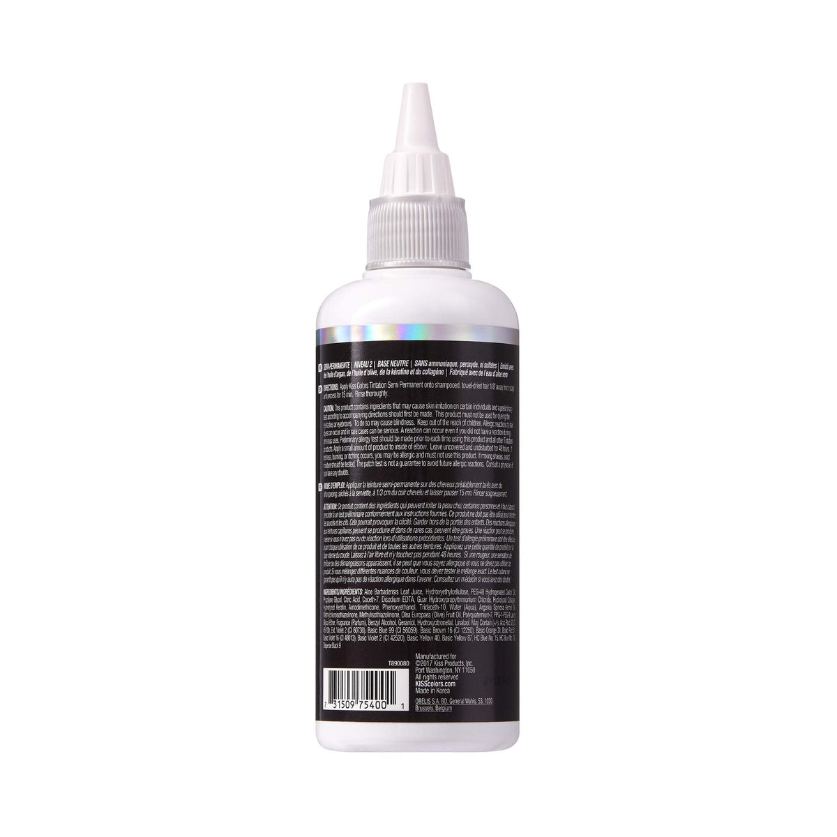 Red by Kiss Tintation packaging showing ingredients
