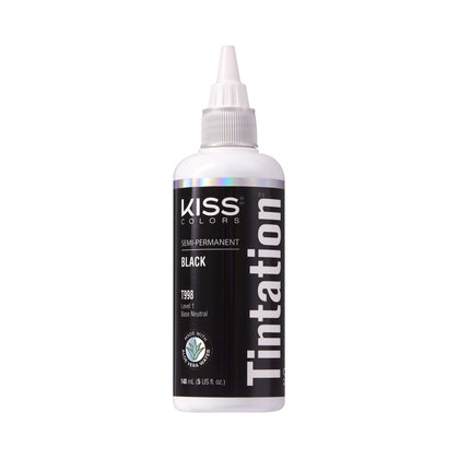 Red By Kiss Tintation Semi-Permanent Hair Color Black 5 Fl Oz front view