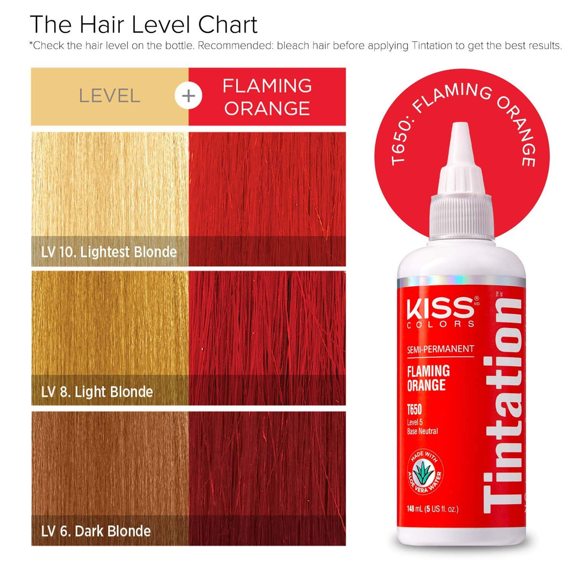 Red By Kiss Tintation Semi-Permanent Hair Color Flaming Orange application scene