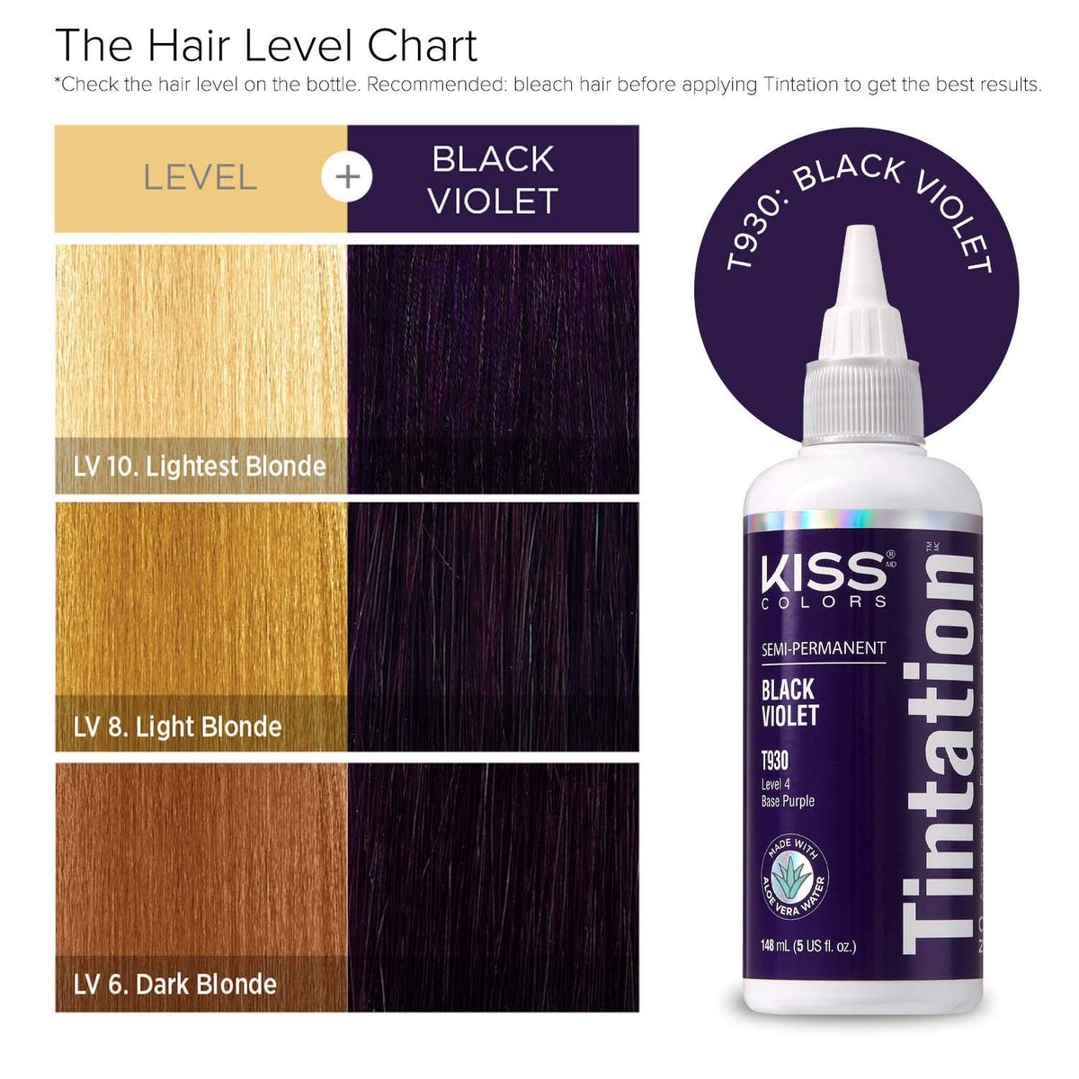 Red By Kiss Tintation Semi-Permanent Hair Colour Black Violet application