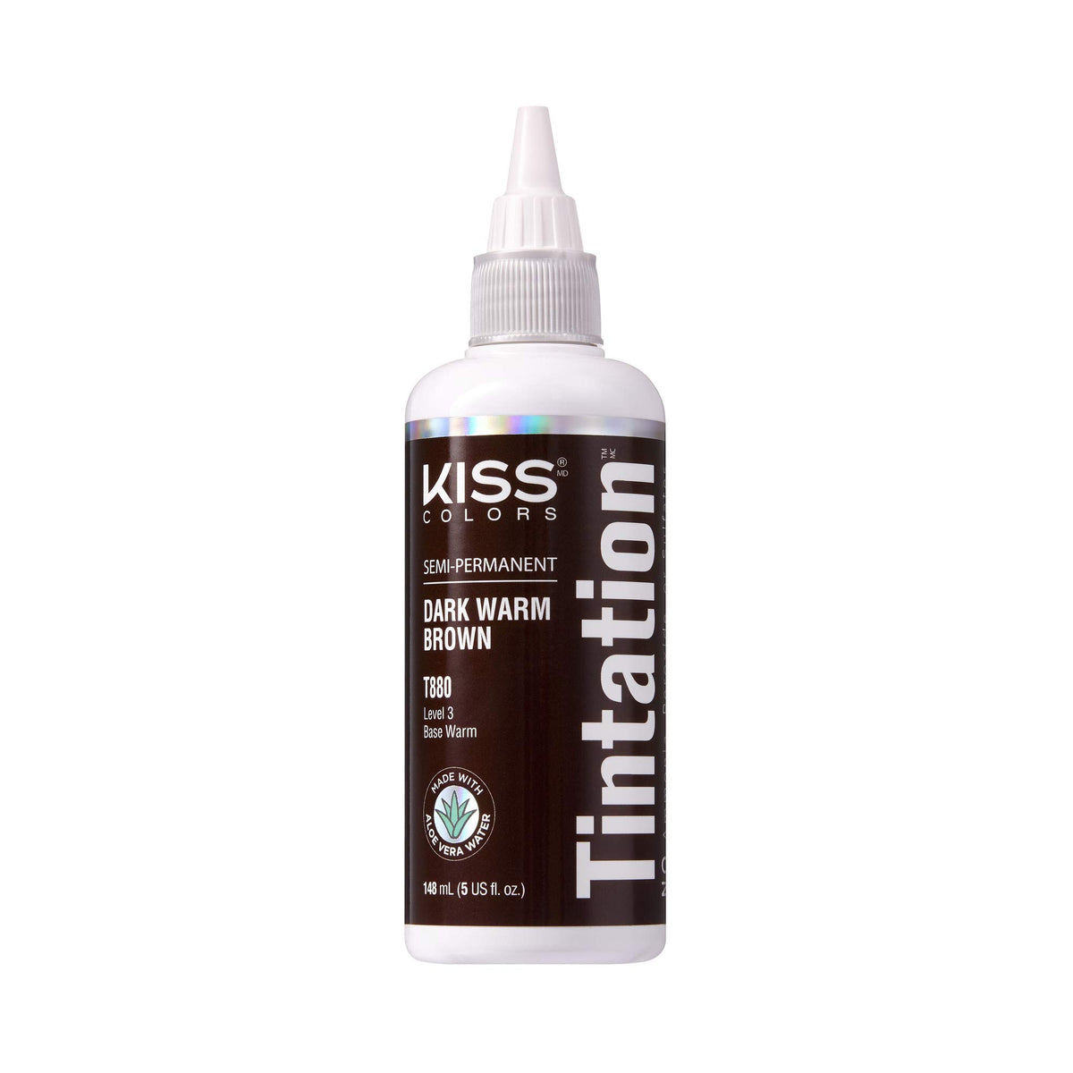 Red By Kiss Tintation Semi-Permanent Hair Colour Dark Warm Brown 5 Fl Oz front view