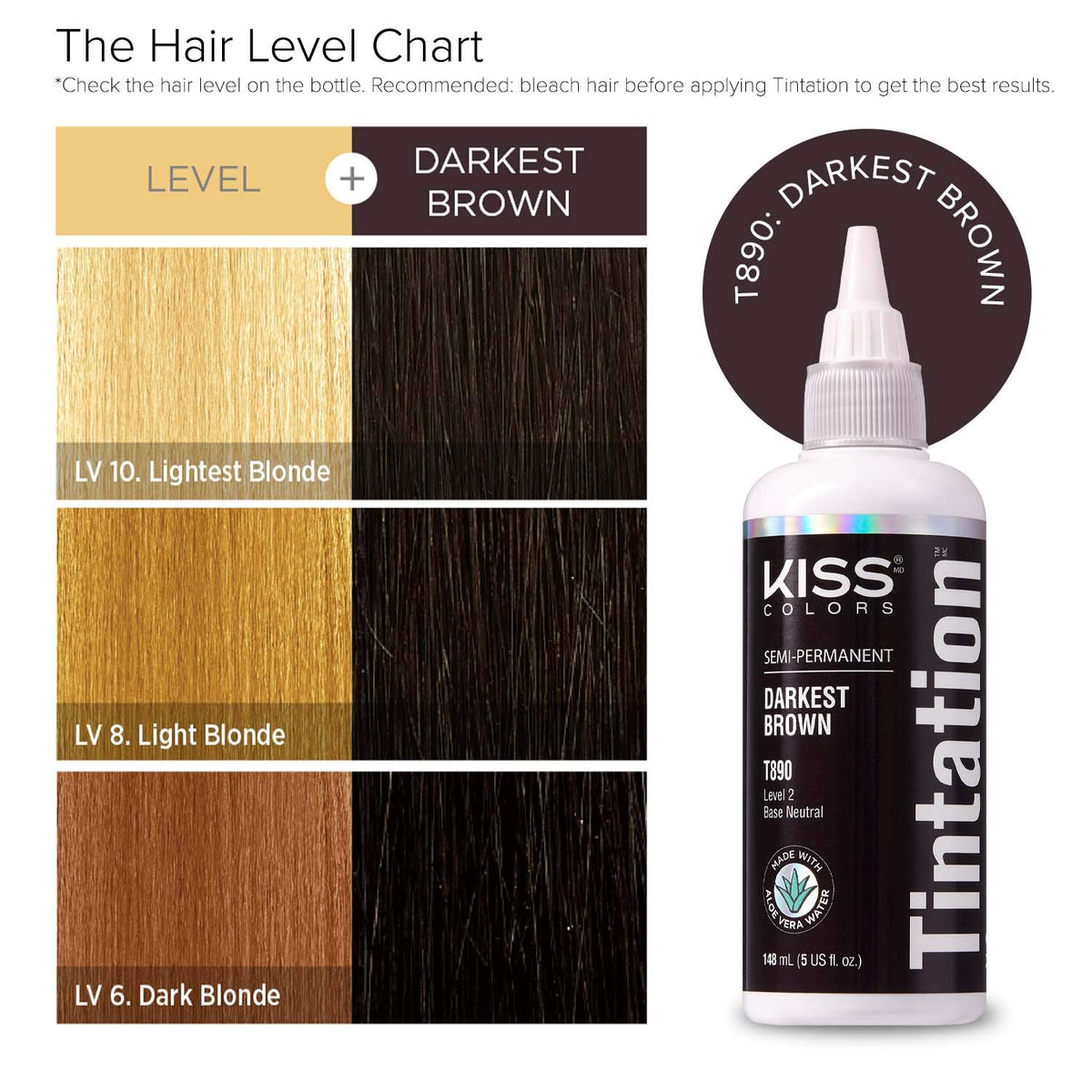 Red by Kiss Tintation Semi-Permanent Hair Colour Darkest Brown on a bathroom shelf