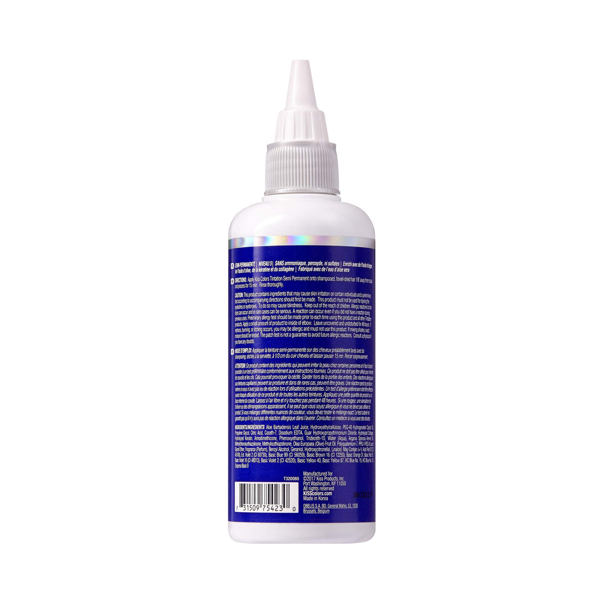 Red By Kiss Tintation Semi-Permanent Hair Colour on a bathroom shelf
