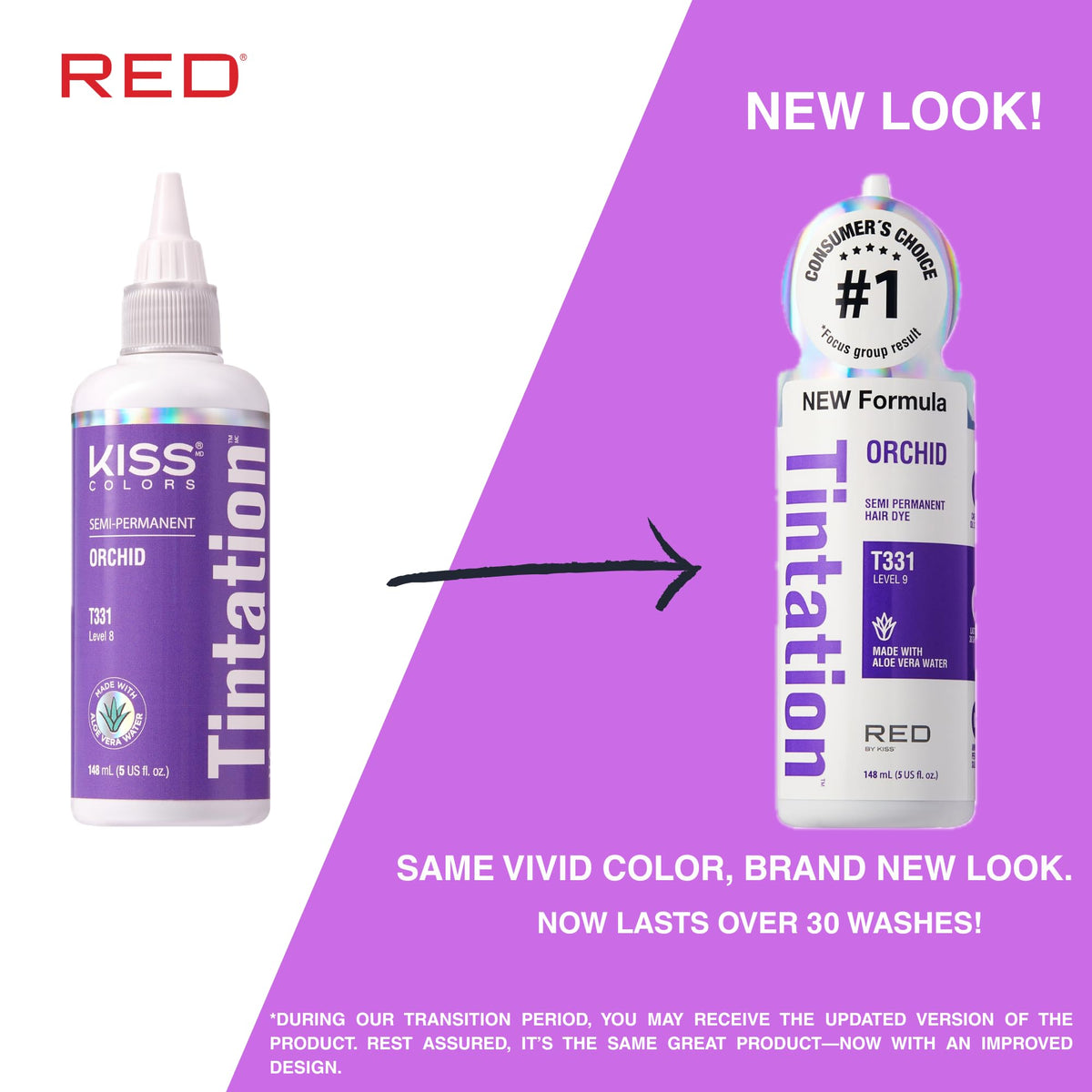 Red By Kiss Tintation Semi-Permanent Hair Colour Orchid application process