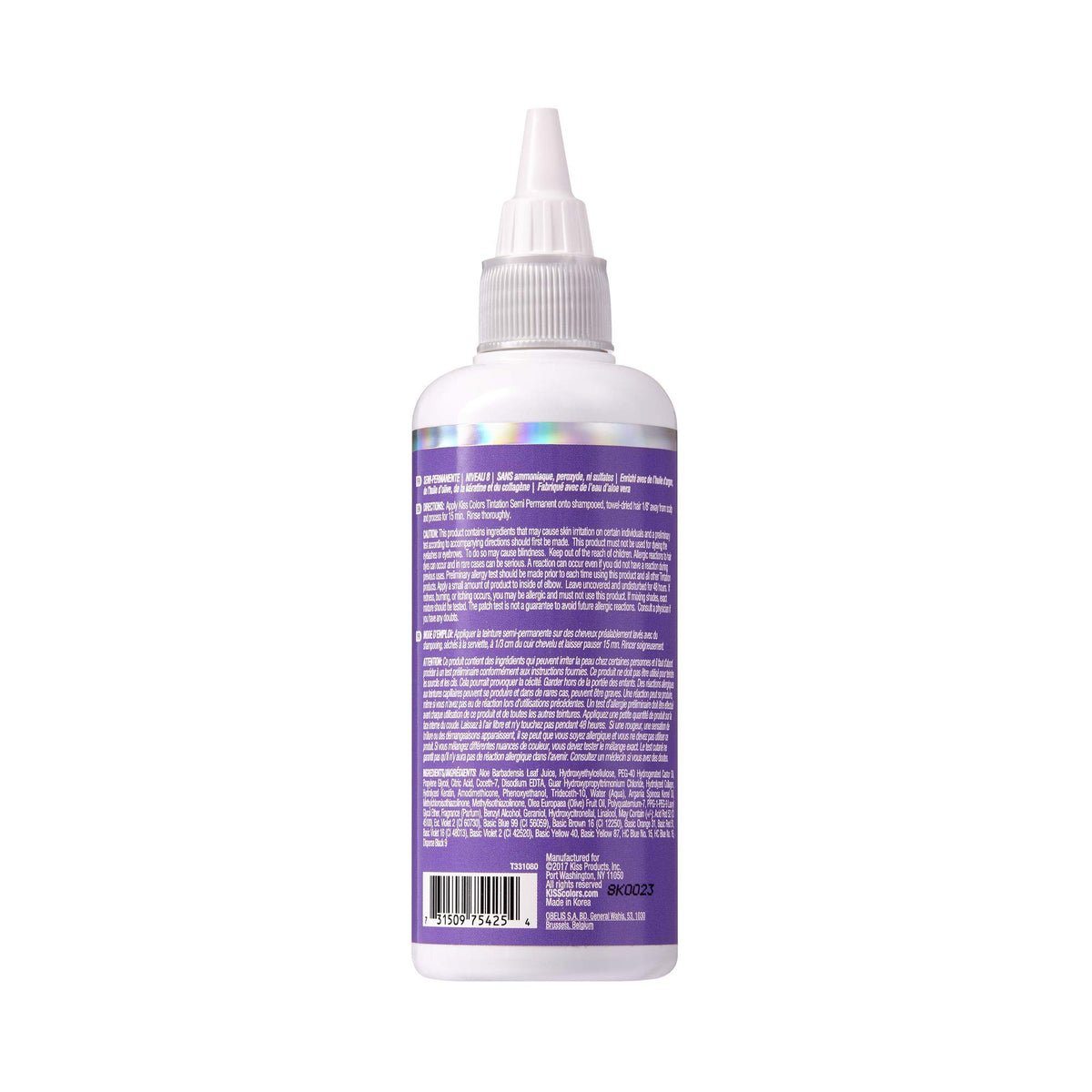 Red By Kiss Tintation Semi-Permanent Hair Colour Orchid in a bathroom setting