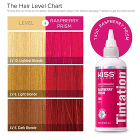 Red By Kiss Tintation Semi-Permanent Hair Colour Raspberry Prism application on hair