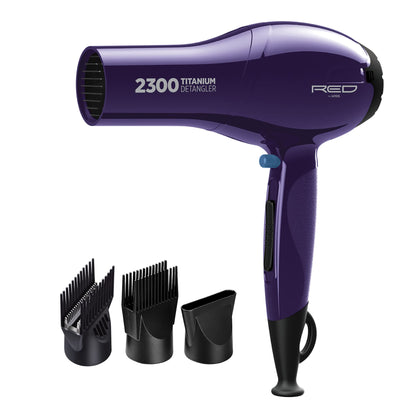 Red by Kiss Titanium 2300 Detangler Hair Dryer front view