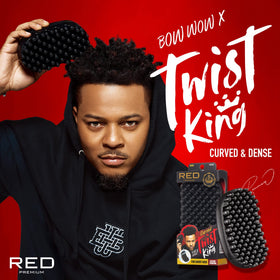 Red by Kiss Twist King Brush in use on Afro curls