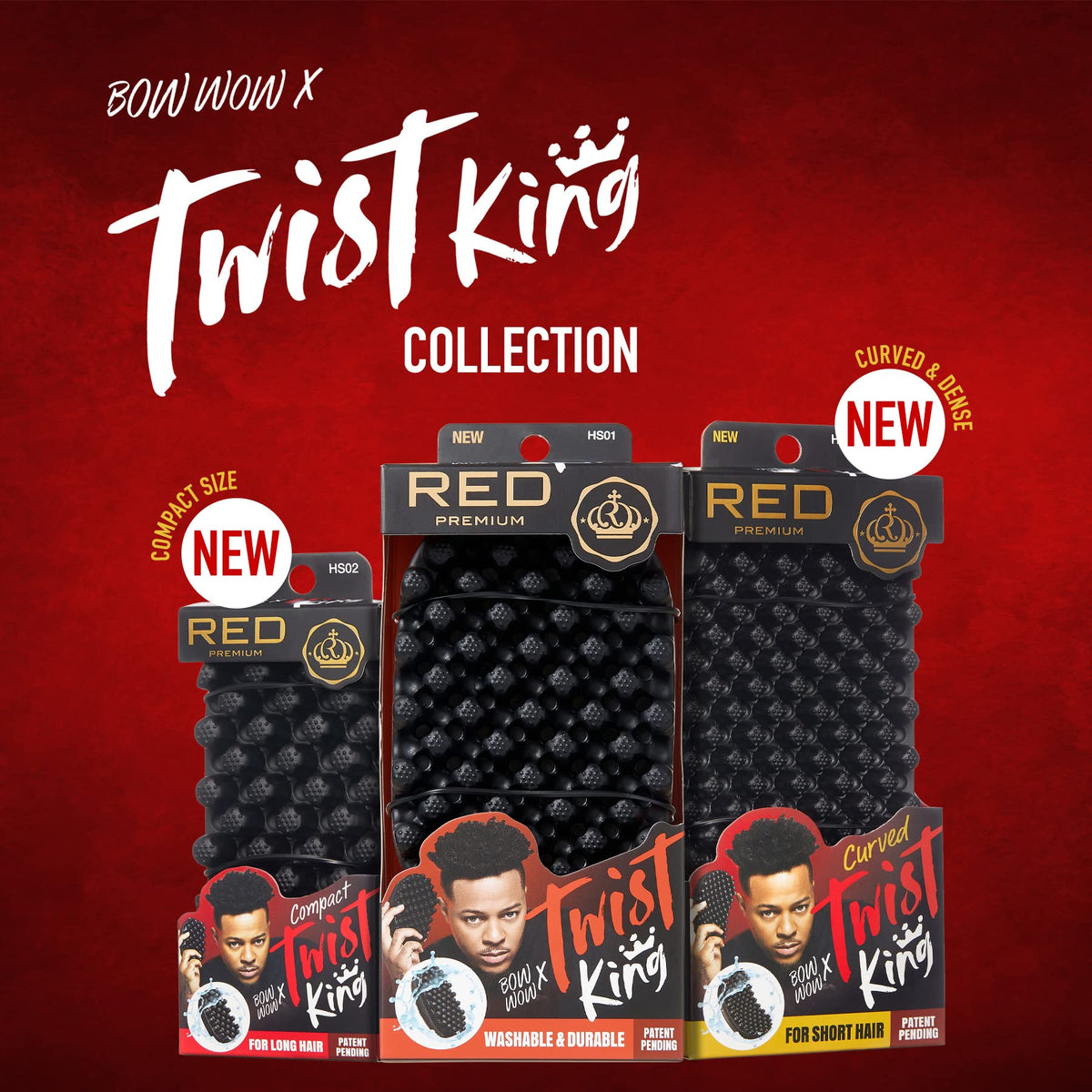 Red by Kiss Twist King Mini Twist Brush under running water