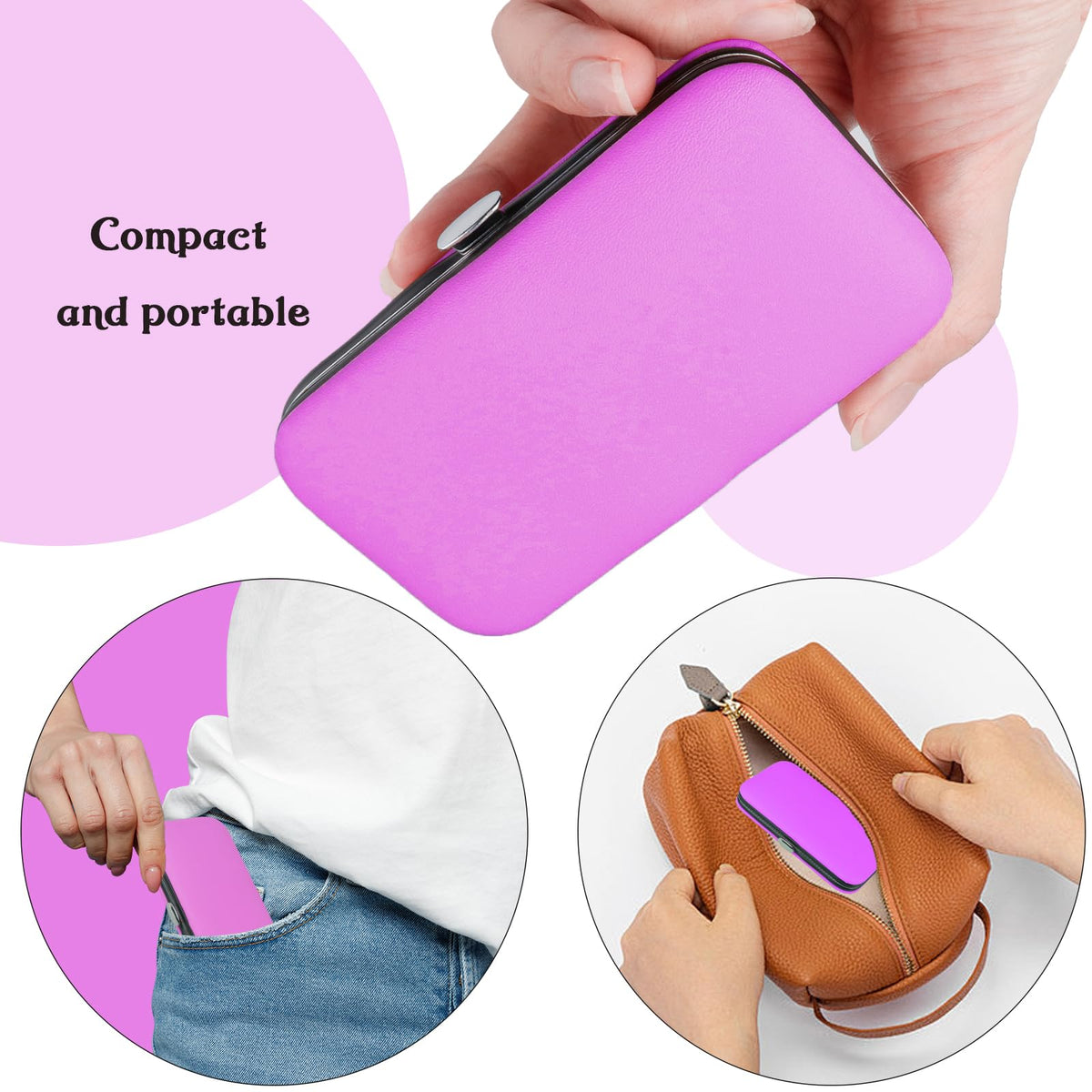 RedFlow 8 in 1 Manicure Set portable case for travel