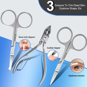 RedFlow grooming tools including scissors and tweezers