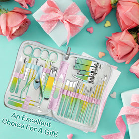 RedFlow manicure set being used for nail care