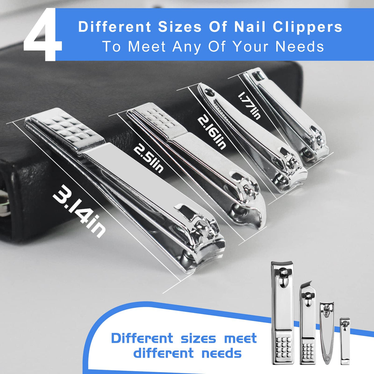 RedFlow manicure set in a travel-friendly pink zipper bag