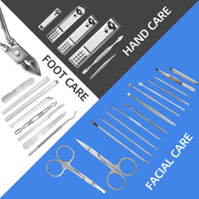 RedFlow manicure set on a wooden table background