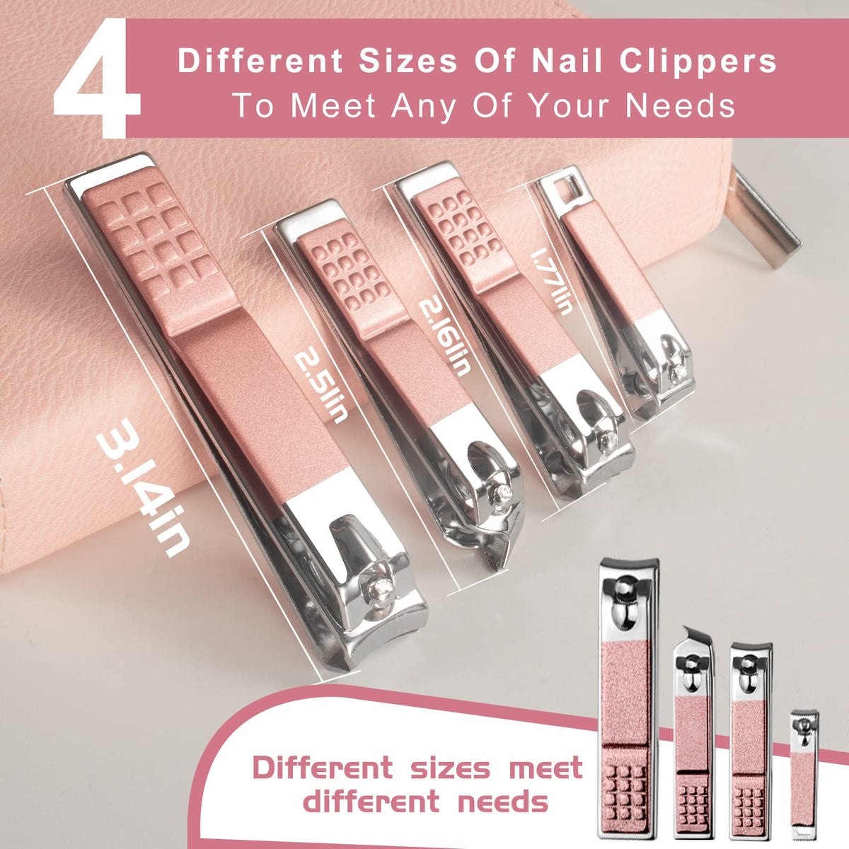 RedFlow Manicure Set opened with tools arranged