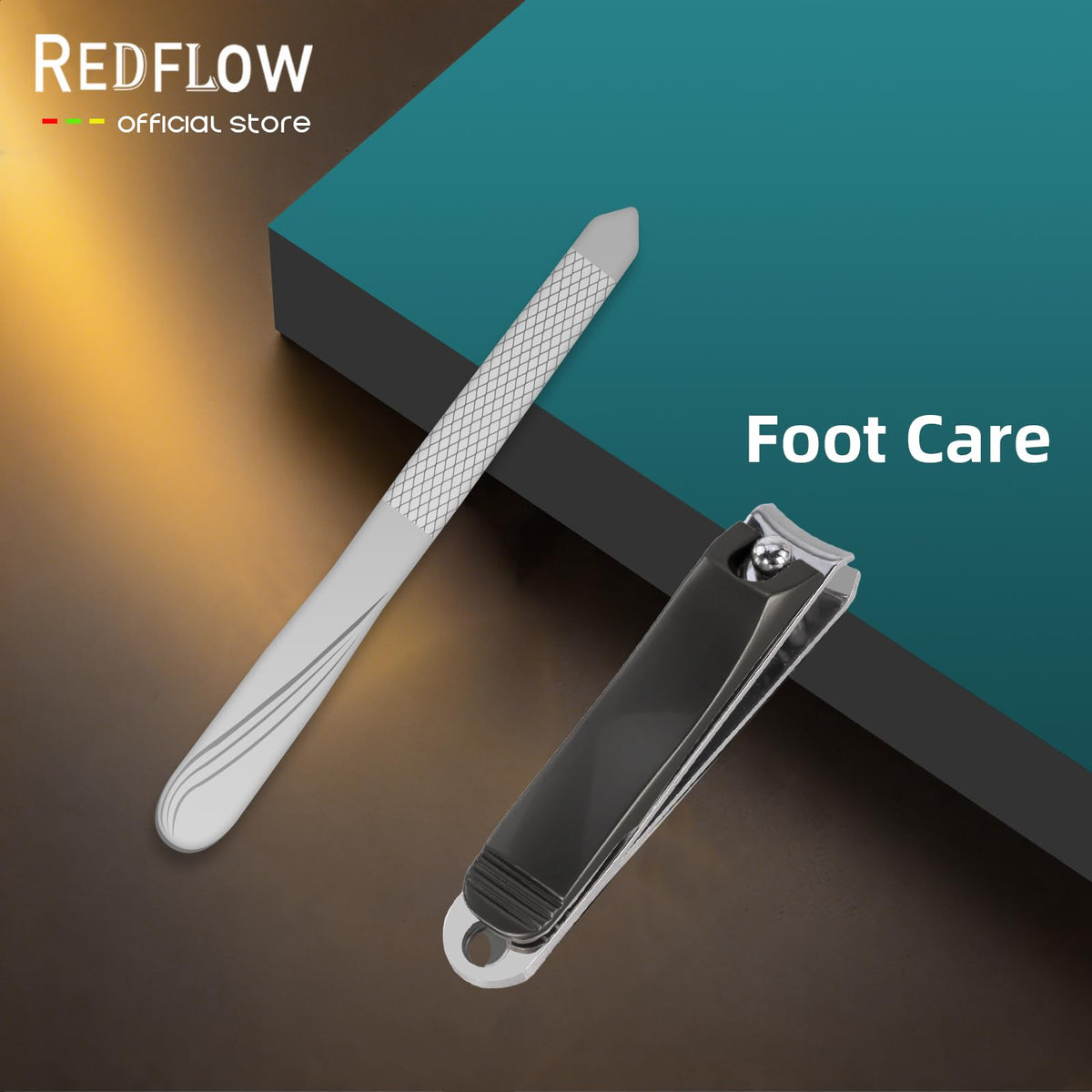 RedFlow manicure tools laid out on a surface