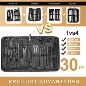 RedFlow nail clippers and grooming tools in leather case