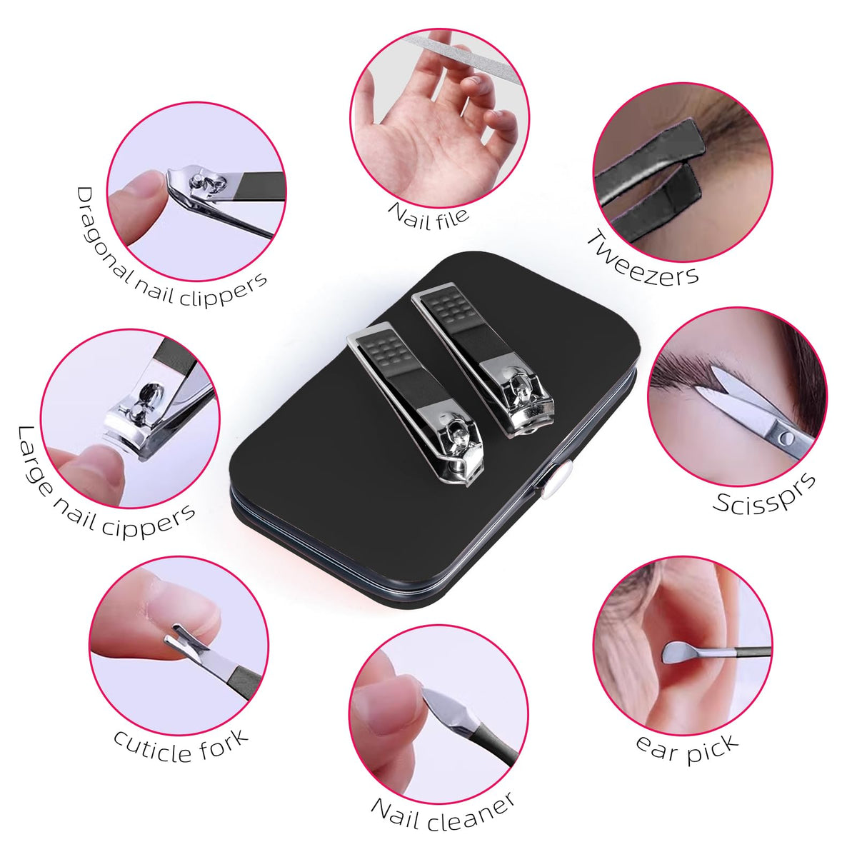 RedFlow nail clippers in portable case