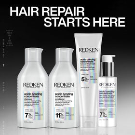 Redken Acidic Bonding Conditioner with hair styling tools