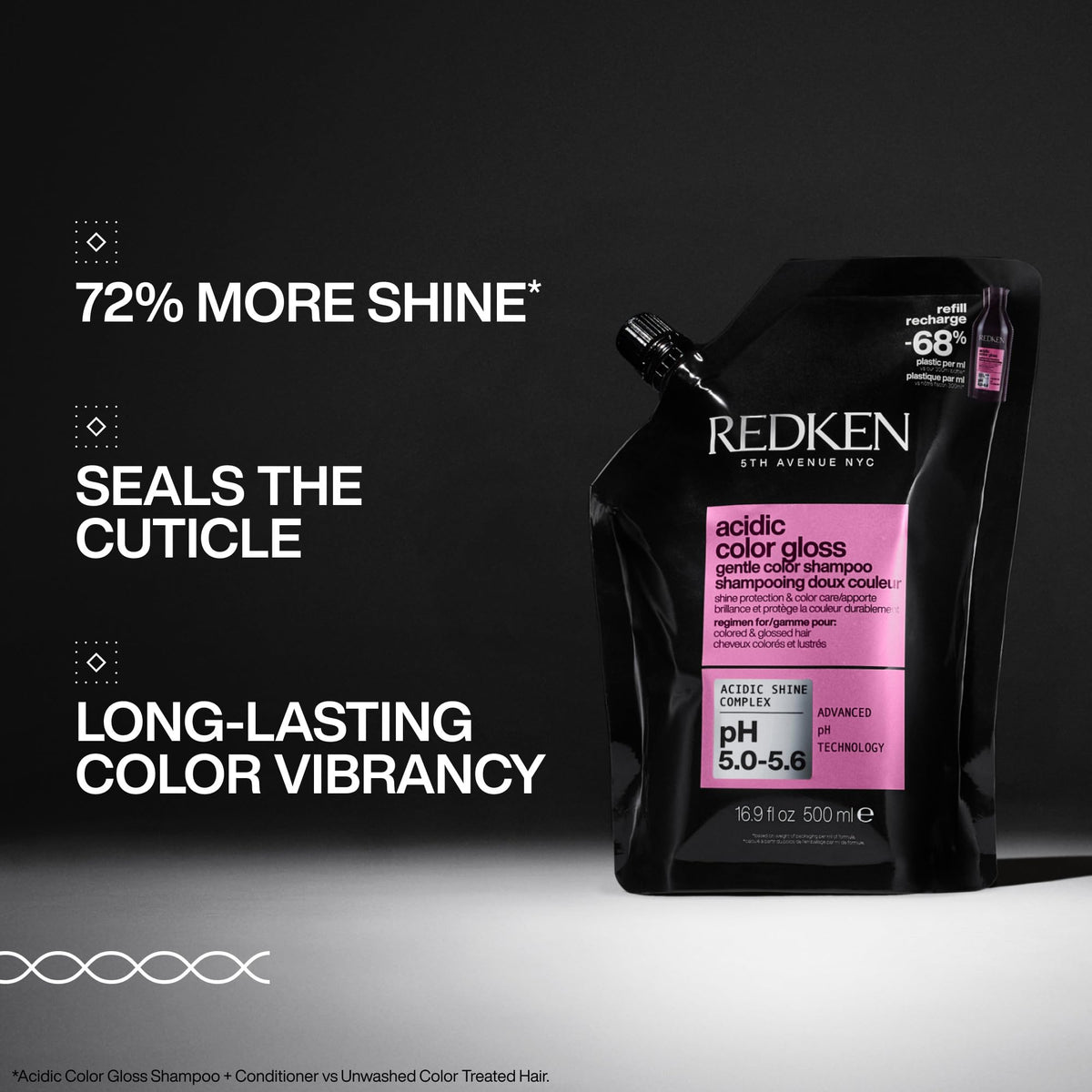 Redken Acidic Color Gloss Shampoo refill 558g back view