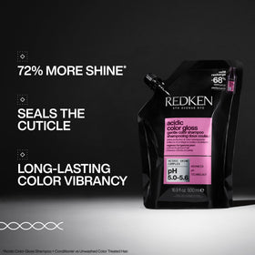 Redken Acidic Color Gloss Shampoo refill 558g back view