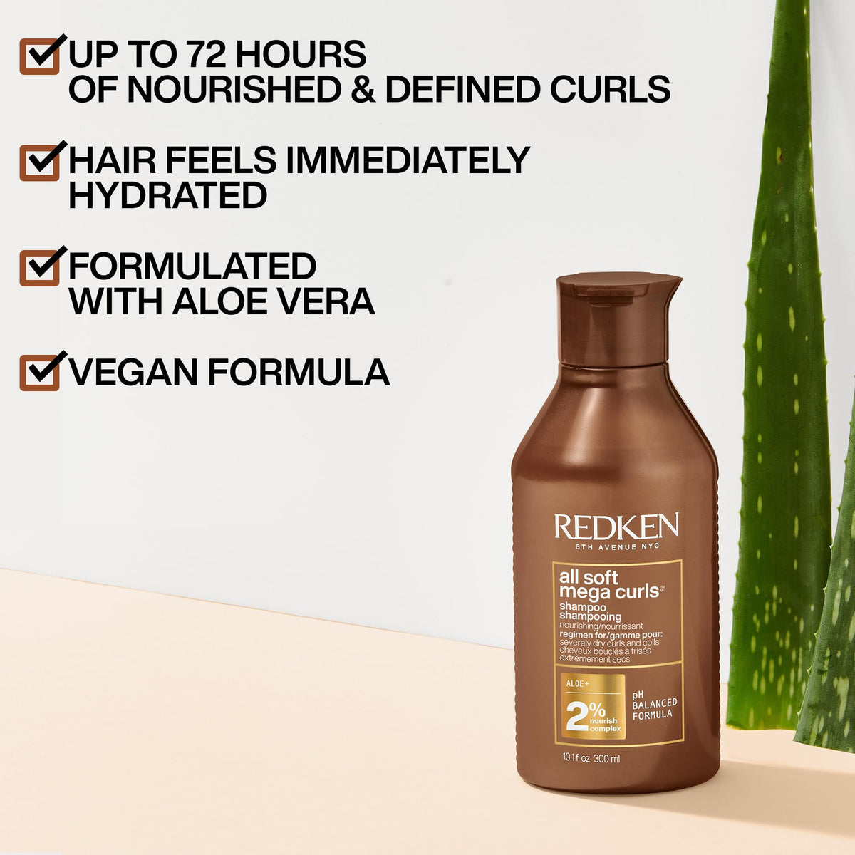 Redken All Soft Mega Curls Shampoo showing ingredients list