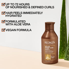 Redken All Soft Mega Curls Shampoo showing ingredients list