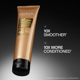 Redken All Soft Moisture Restore Leave-In back view with ingredients