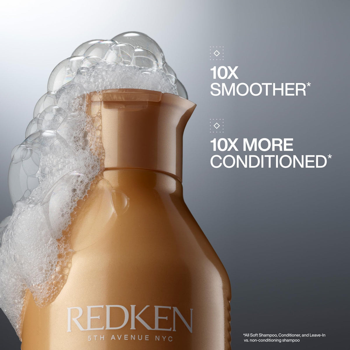 Redken All Soft Shampoo 1080g back view showing ingredients