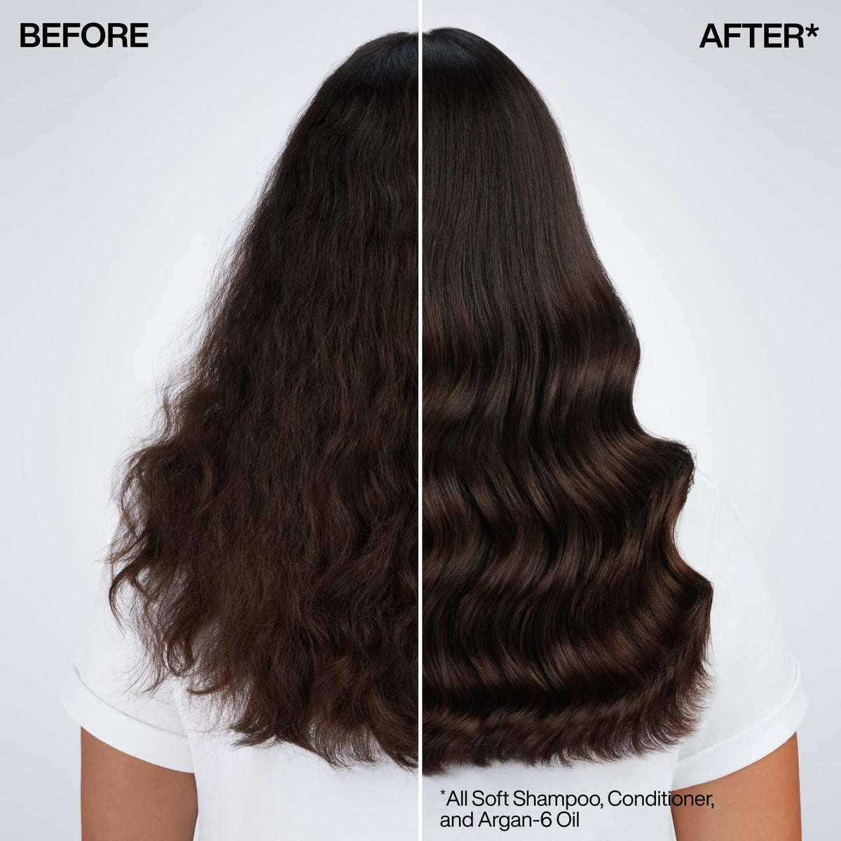 Redken All Soft Shampoo 530g on a bathroom shelf