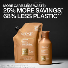 Redken All Soft Shampoo 530g with argan oil ingredients
