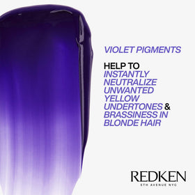 Redken Blondage Express Anti-Brass Mask in bathroom setting
