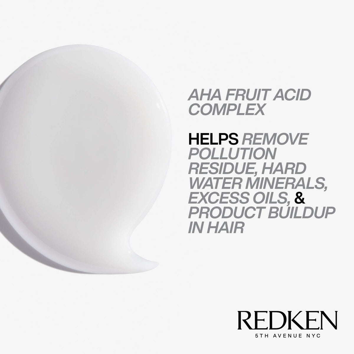 Redken Detox Hair Cleansing Cream Shampoo label close-up