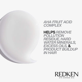 Redken Detox Hair Cleansing Cream Shampoo label close-up