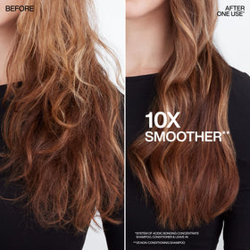 Redken Leave-In Conditioner application on hair
