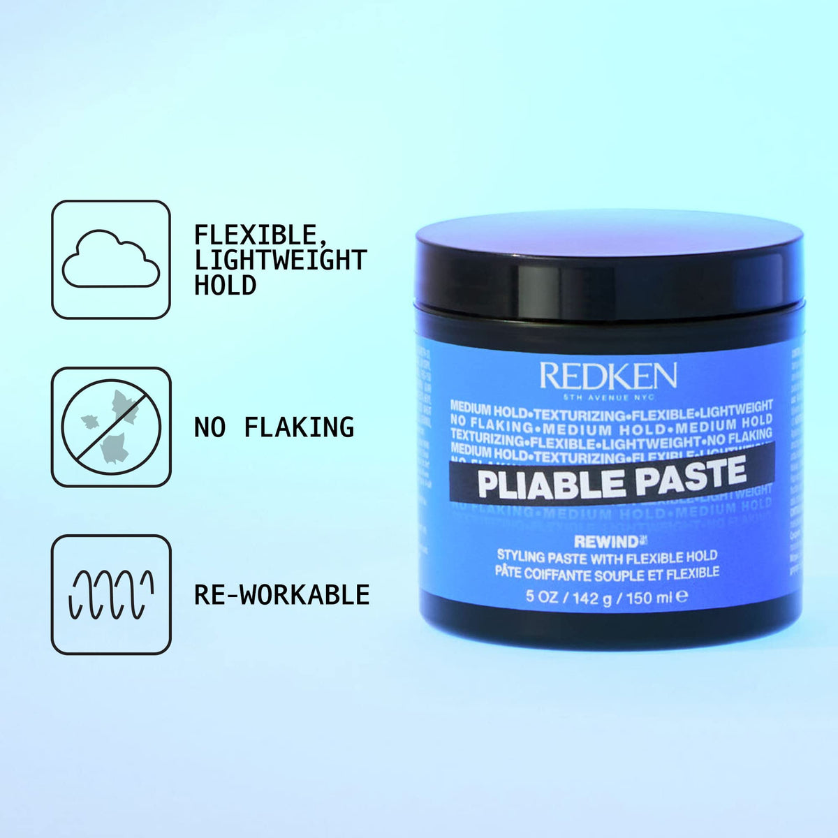 Redken Pliable Styling Paste 200g texture close-up