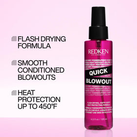 Redken Quick Blowout Heat Protectant Spray back view